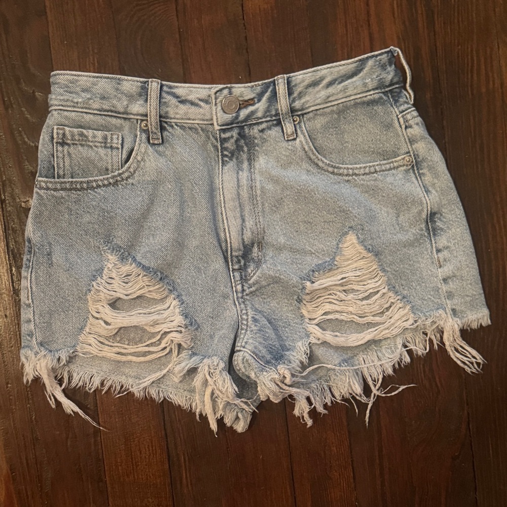 PacSun Light Blue Distressed Jean Shorts